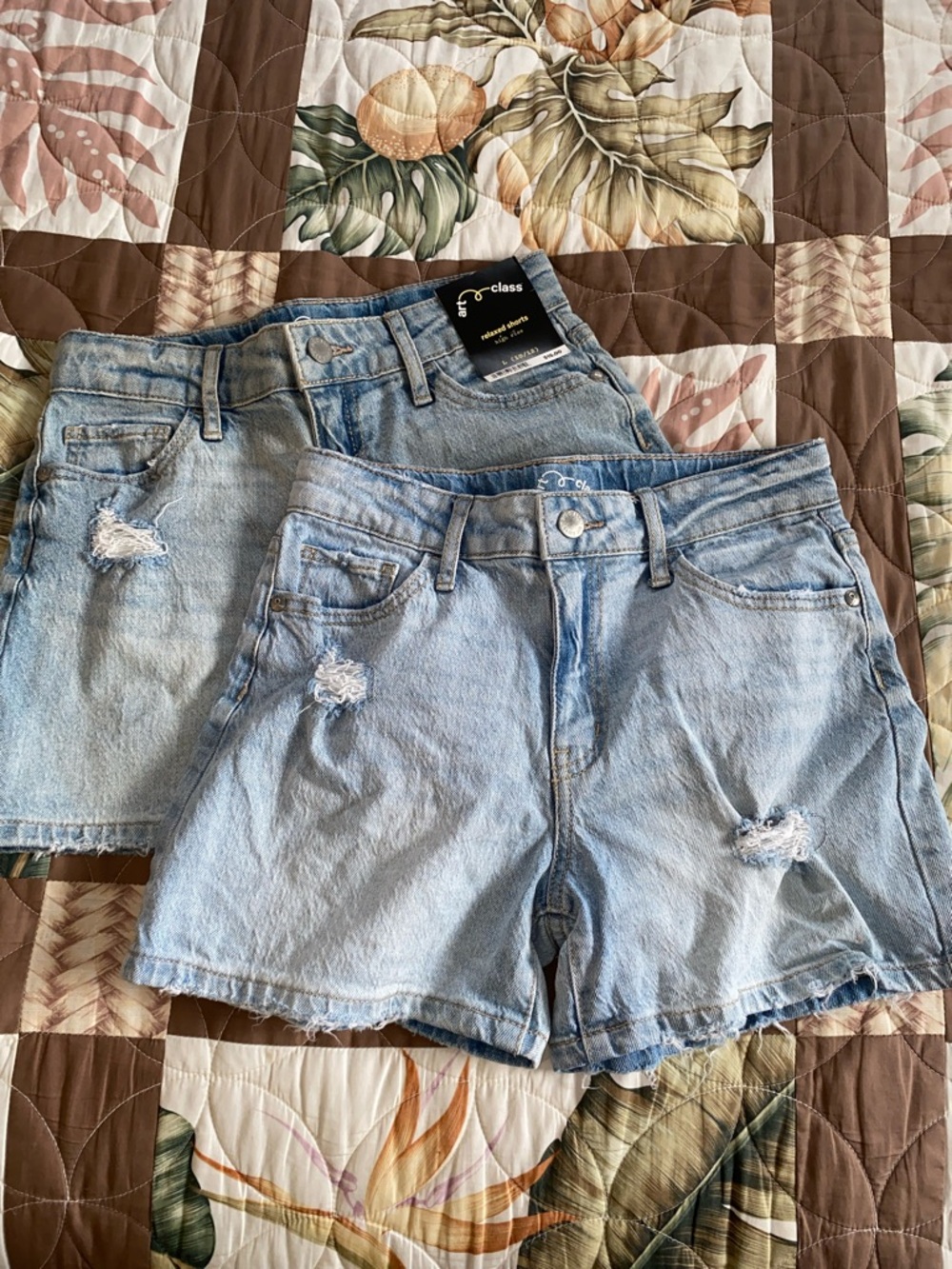 NWT Art class- two Light Blue Distressed Denim Shorts